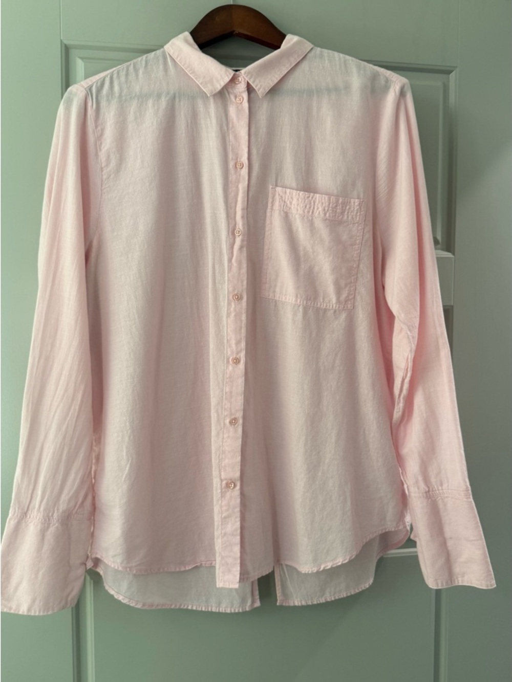 TopShop Light Pink Button-Up Shirt